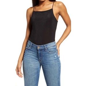 Vero Moda Bodystocking Juniors XS Kelli Singlet Thong Bodysuit in Black NWT